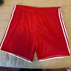 Adidas Tastigo Soccer Shorts | Soccer Shorts | Mens 2XL | Red/White Stripes